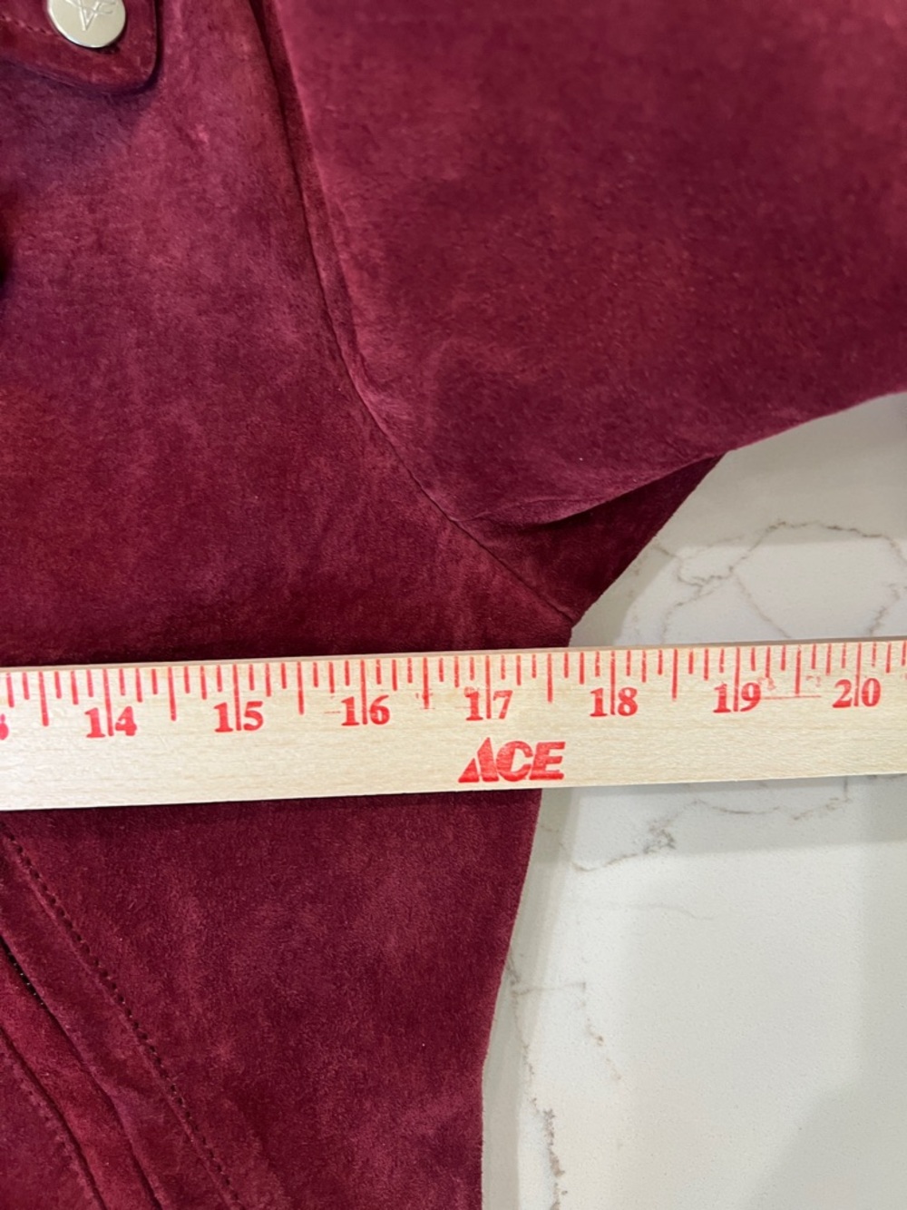 Vigoss Burgundy Suede Leather Moto Jacket Women’s Size M - Picture 4 of 8